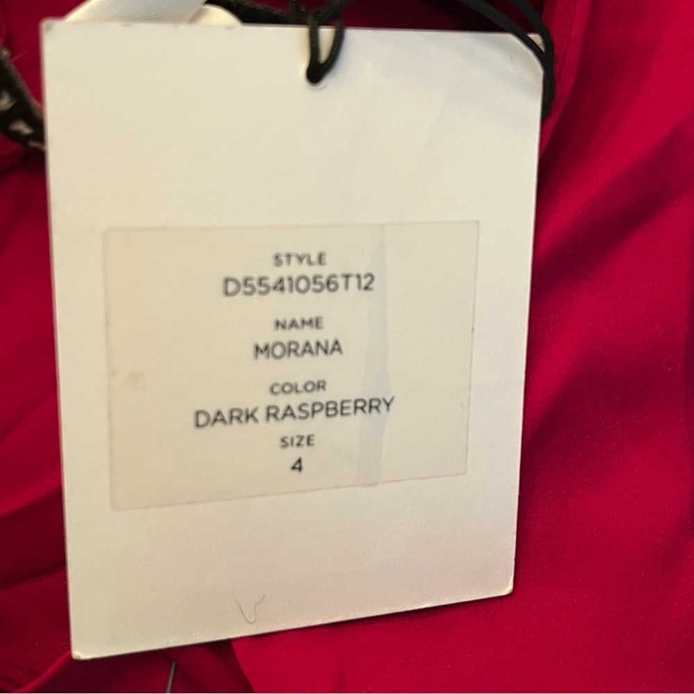 Diane Von Furstenberg Morana Stretch Silk Dress High Neck Size 4 Berry Red NWT - Picture 7 of 9